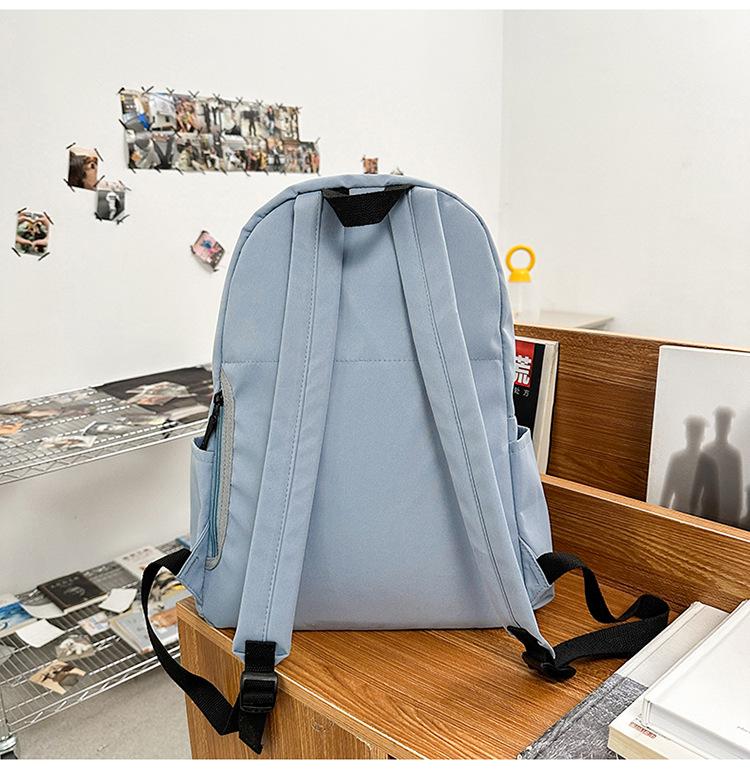 Large Capacity Lightweight Solid Color Backpack for College & High School Students