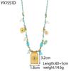 CARLIDANA Elegant Stainless Steel Hand-woven Rope Chain Flower Starfish Heart Sea Pendant DIY Charm Bracelet Necklace for Women