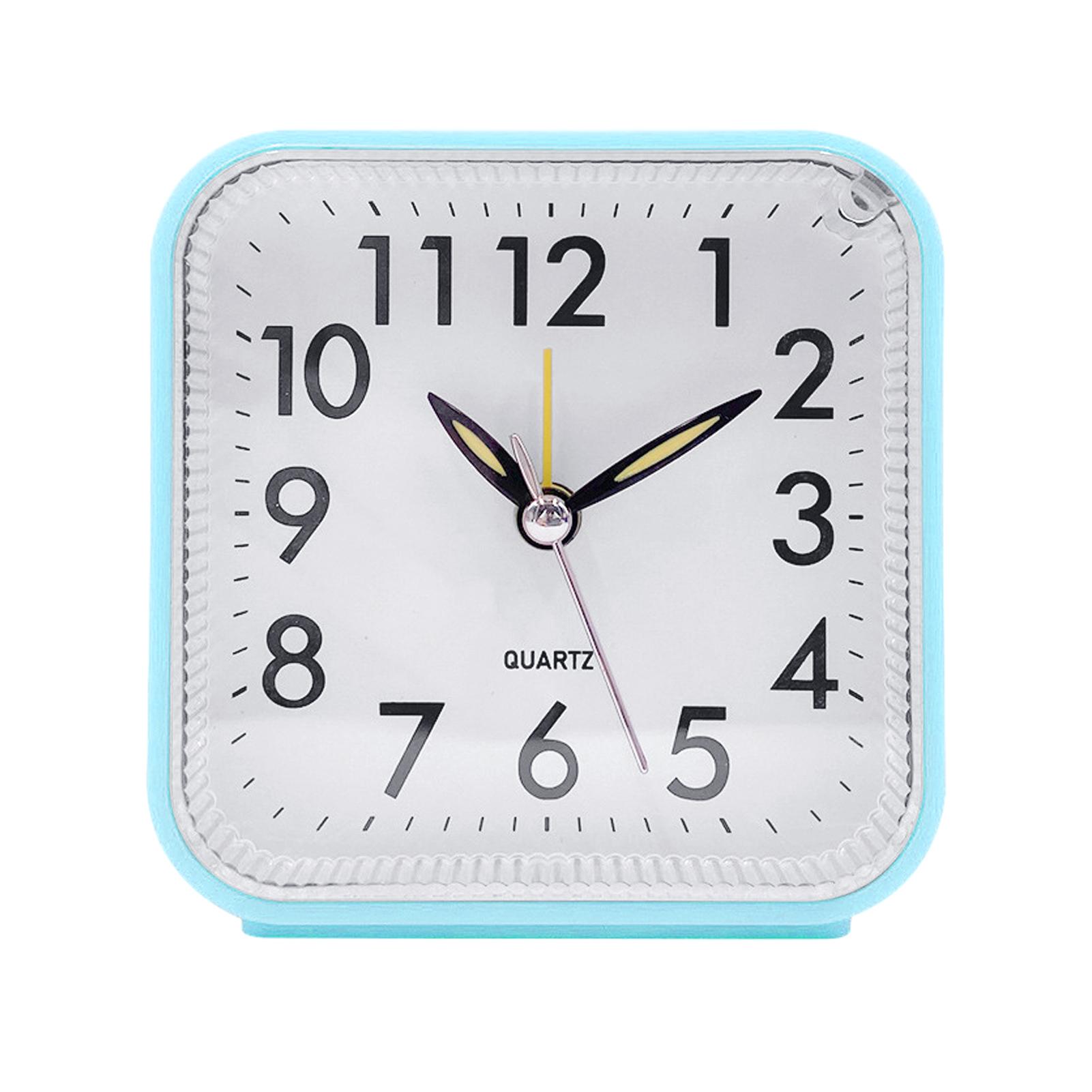 

Квадратный аналоговый дисплей домашний декор спальня ночник будильник ежедневный не тикающий будильник на батарейках маленький ночник