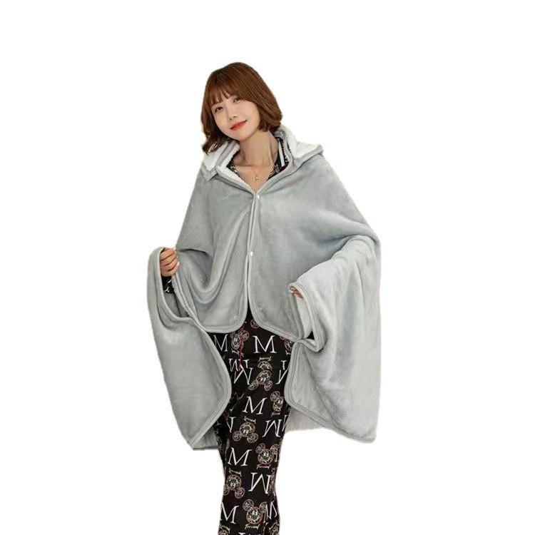 Manta Xale de Flanela Aconchegante para Crianças: Capa Quente para Sesta e Ar Condicionado para Outono/Inverno