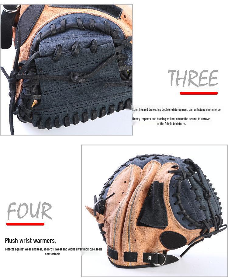 Professional Adult Full Cowhide Baseball Glove for Catchers, Infielders, and Pitchers