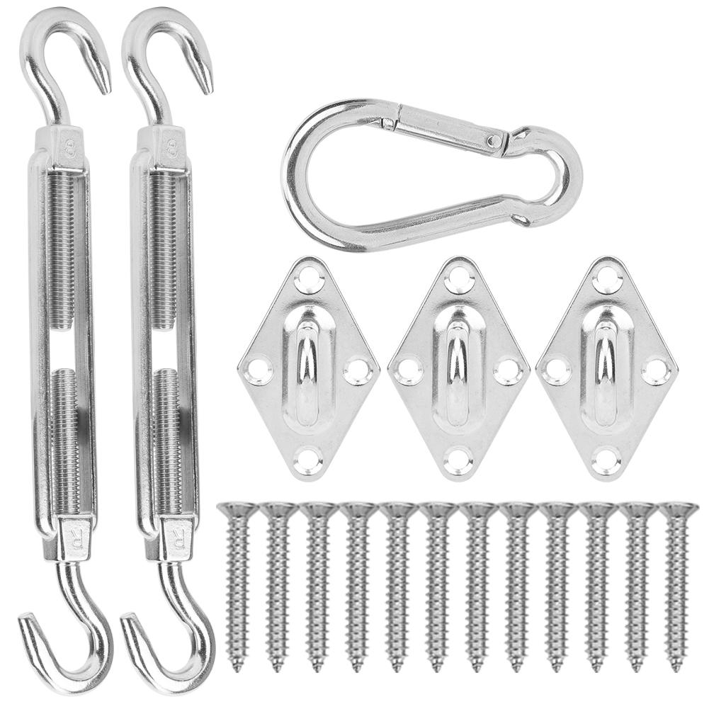 Stainless Steel Hardware Kit Screw Rhombus Hook Spring Buckle Shade Sail Accessory