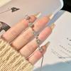 Natural A Jadeite Blue Water Egg Surface Princess Bracelet Inlaid with Ice Jade Women's S925 Sterling Silver Light Luxury Jewelry Fashion Gift