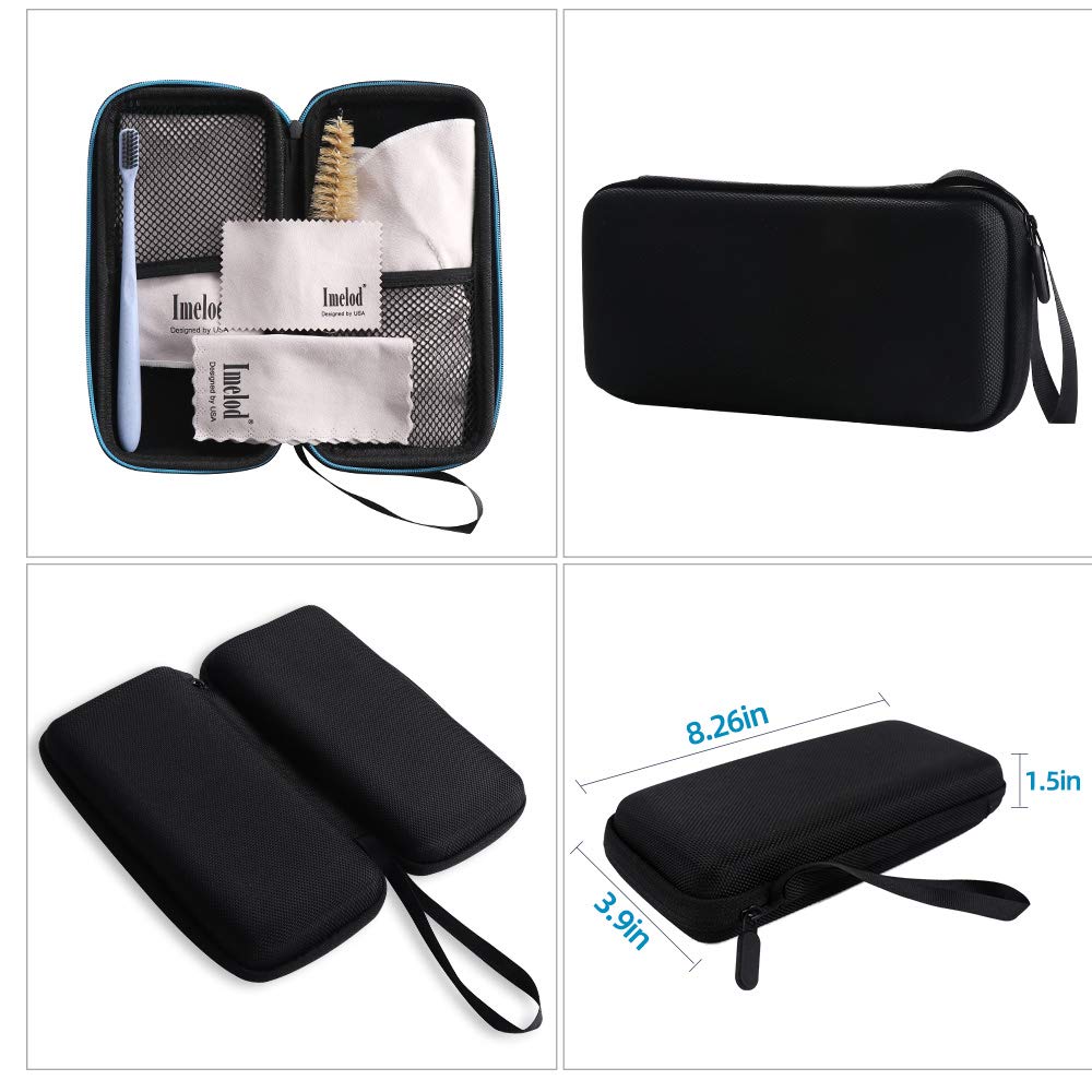 Sada na čištění saxofonu pro altový/tenorový saxofon, klarinet a flétnu, obsahuje pouzdro, čisticí hadřík na saxofon (4 ks), a tmavě šedý náustek