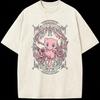 Pink Psychic Cat Floral Vintage Anime Style T Shirt