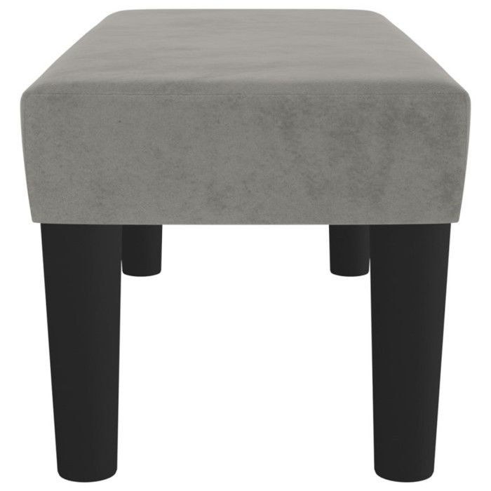 346638 vidaXL Bench Light Grey 70x30x30 Cm Velvet