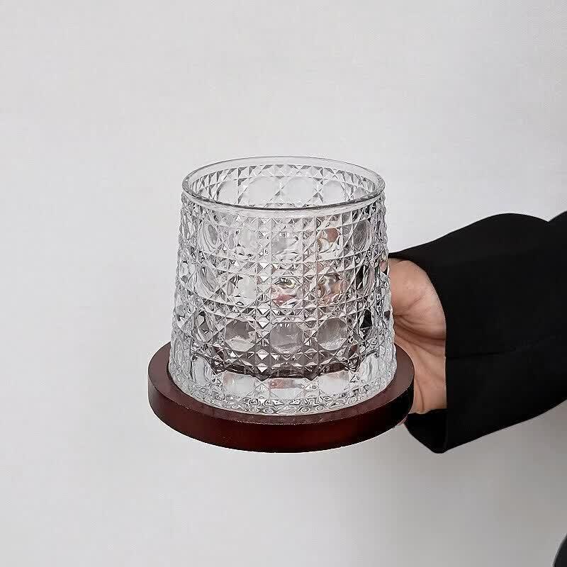 Qiwei Retro INS Style Glass Coffee & Beverage Cup