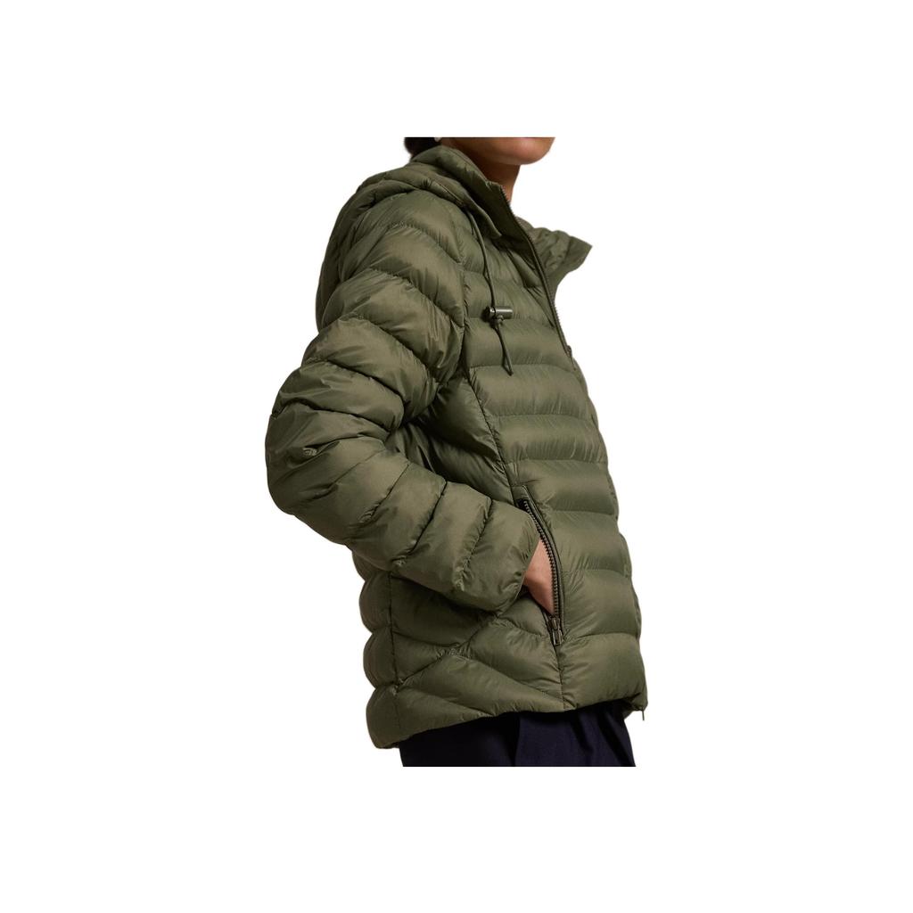 Polo Ralph Lauren Waterproof Foldable Hooded Quilted Cotton Jacket Women jackets Olive-Green 211958932-007