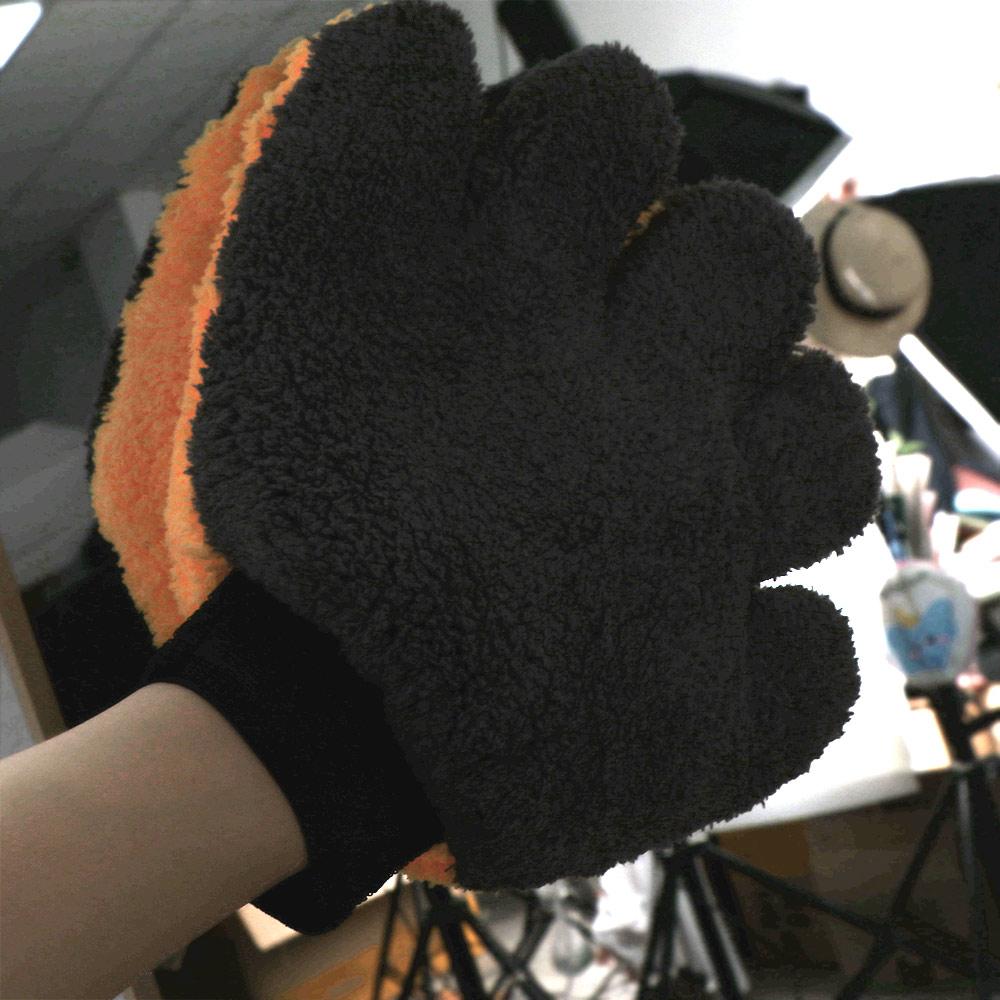 Coral Fleece Cleaning Gloves Soft Absorbent Cleaning Brush Gloves Car Cleaning Brush Auto Cleaning