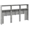 LED Headboard with Shelf Concrete Grey 180 x 17 x 102 cm