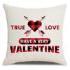 Valentine's Day Pillow Cover New Letter Love Sofa Cushion Cover Short Plush Cushion Pillow