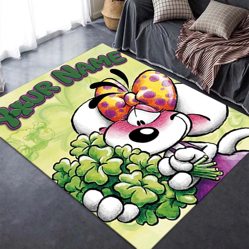 Custom Name Diddl Carpet Rug for Living Room Bedroom Home Sofa Decoration,Kids Play Non-slip Floor Mat