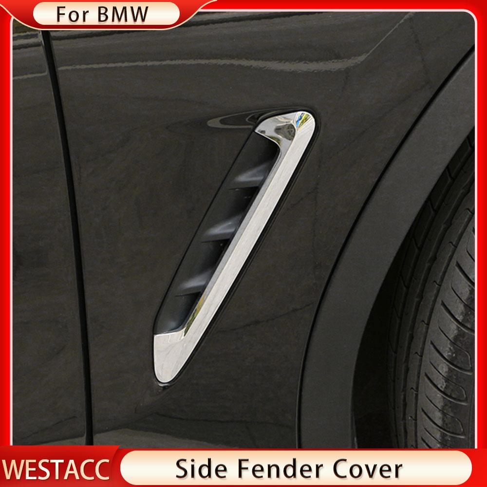 2 adet araba yan hava çamurluk havalandırma kapağı Trim için BMW X3 G01 X4 G02 2018 2022 dekorasyon çıkartması