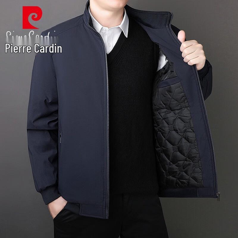 Pierre Cardin Men's Stand Collar Thick Warm Jacket