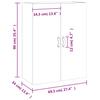Wall Cabinet Smoked Oak 69.5 x 34 x 90 cm