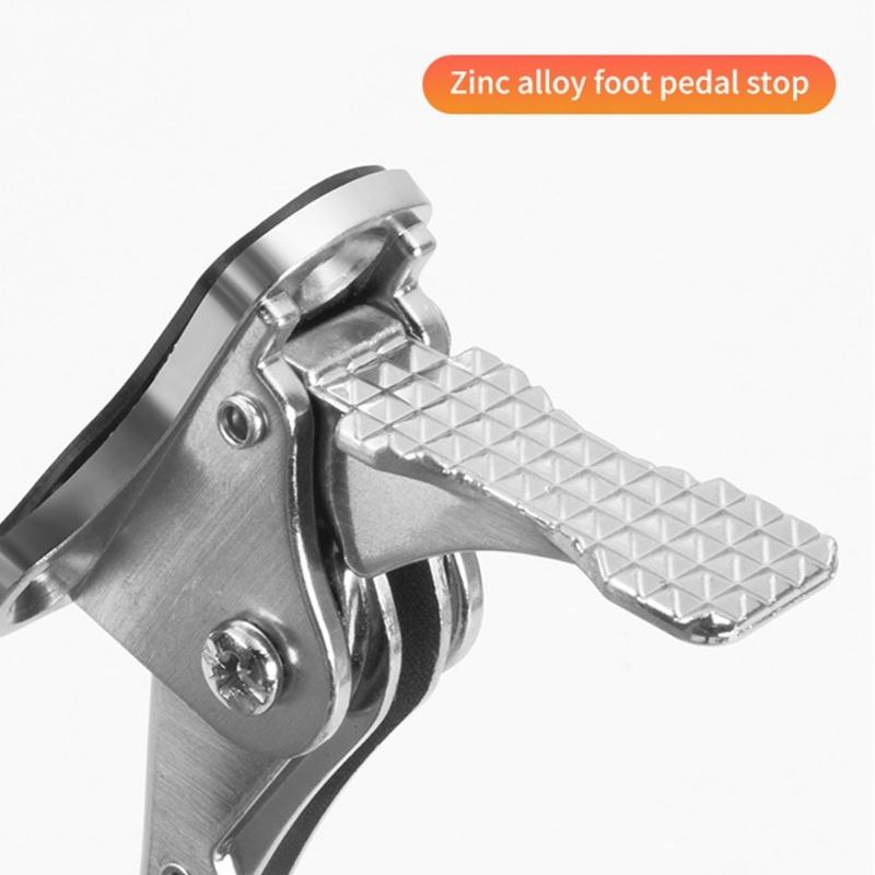Metal Doorstop Heavy Duty Adjustable Kickdown Door Stop Door Holder with Nonslip Rubber Tip Easy to Set Down and Release