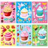 6 Pieces/pack Cake Ice Cream Puzzle Stickers New Products Desserts Children's Fun DIY Cupcake Stickers