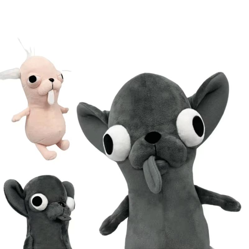 Stuffed Animals Chihuahua Plush Keychain Pendant Stuffed Toy Chihuahua Doll Weird Cute Realistic Plush Chihuahua Kids Gifts Toy