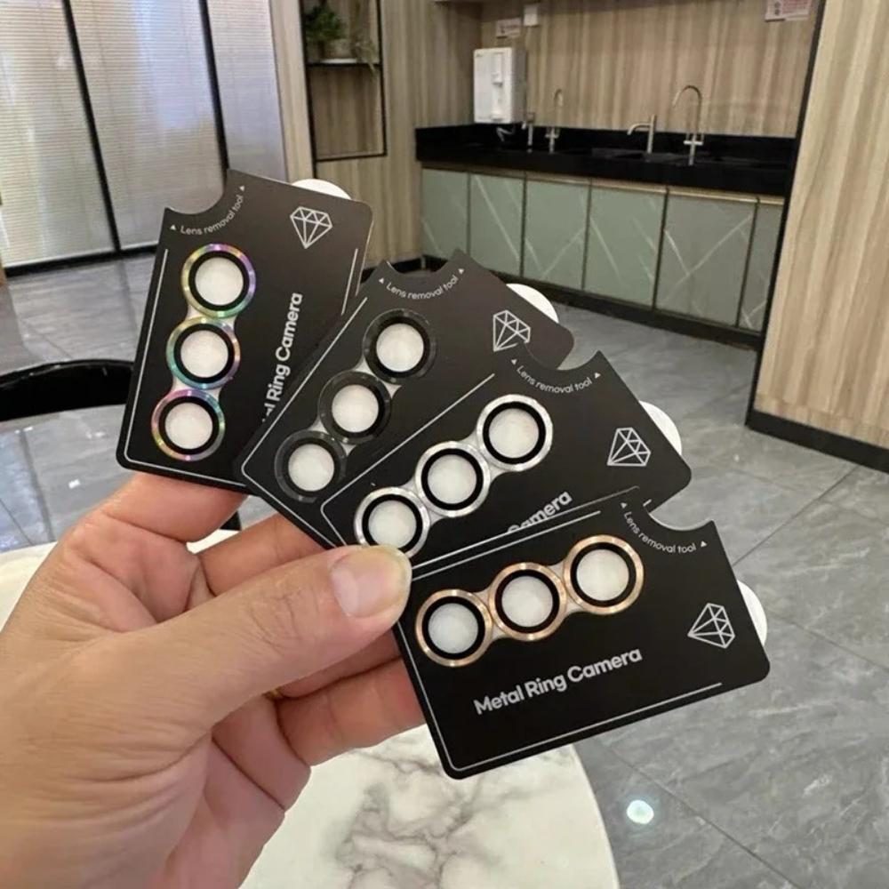 Anti Scratch Full Cover Lens Protection For Samsung Galaxy Z Fold Flip 8 7 6 5 4 CD Pattern Metal Ring Glass Camera Protect Cap