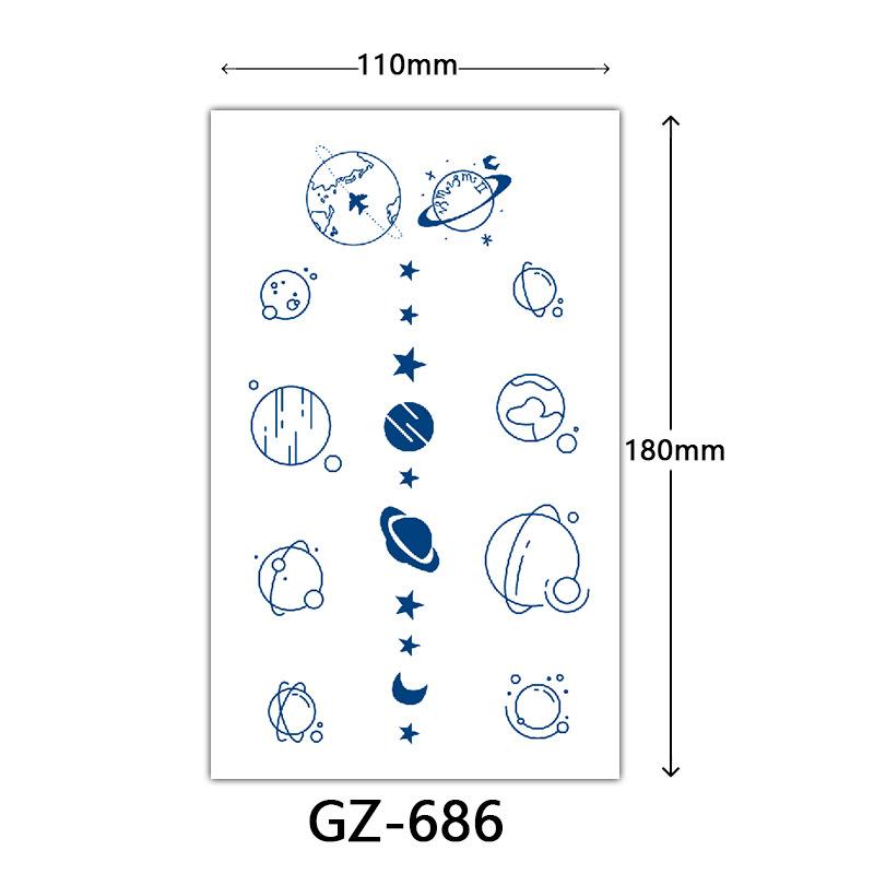 Autocolante Tatuaj cu Suc, Autocolante Tatuaj Herbal, Autocolante Tatuaj Semi-Permanent cu Litere Engleze Tatuaj