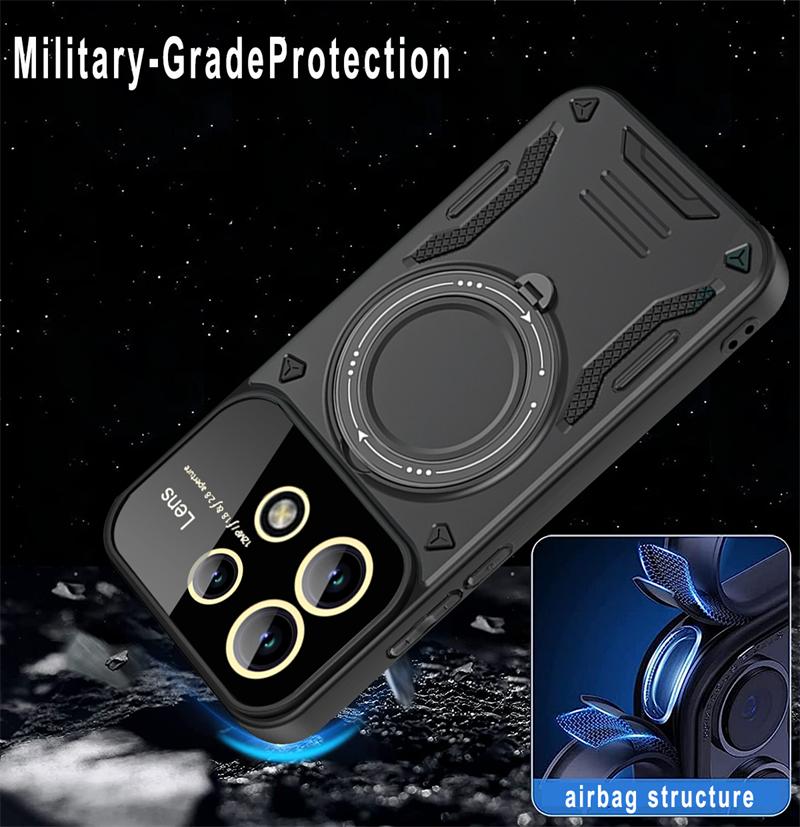 For Xiaomi Redmi Note 13 Pro 5G Case Shockproof Armor Phoen Case For Redmi Note 13 Pro + Plus Magnetic Ring Holder Back Cover