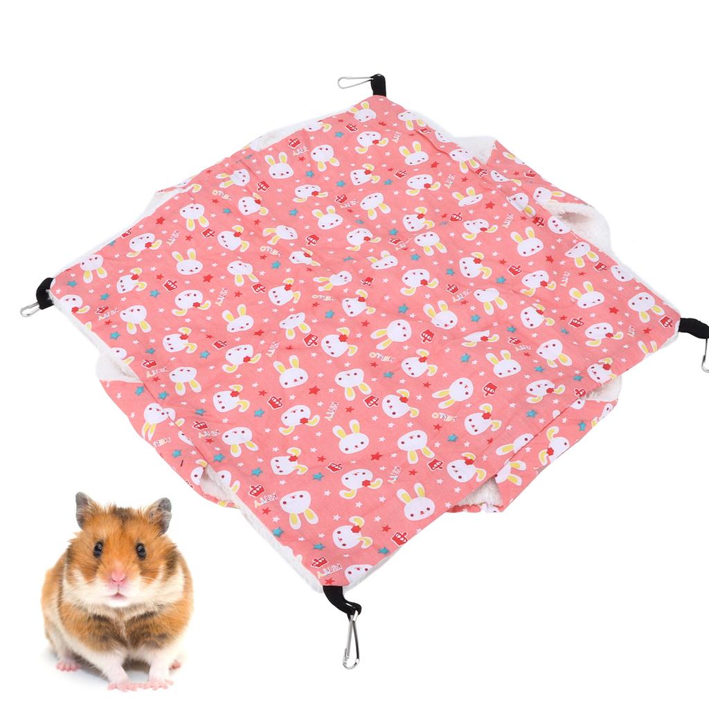 Haustier Warm Doppelschicht Hängematte Gute Luftdurchlässigkeit Hängender Eichhörnchen SchlafsackS Cartoon Rosa