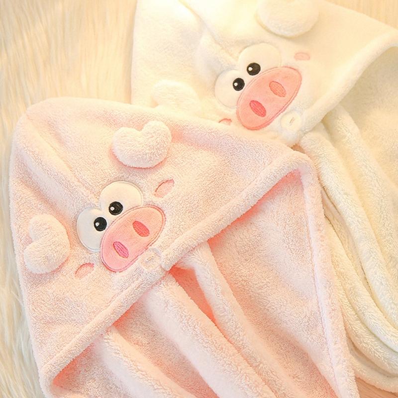 1PC Microfibre Hair Towels, Hair Towel, Turban Towel with Button, Hair Turban Kids Super Absorbent Towels for Women