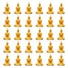 30Pcs Sakyamuni Buddhas Statue Mini Gold Buddhas Figurines Bulk,Tiny Figures Ornament for Car Dashboard Home Decorations