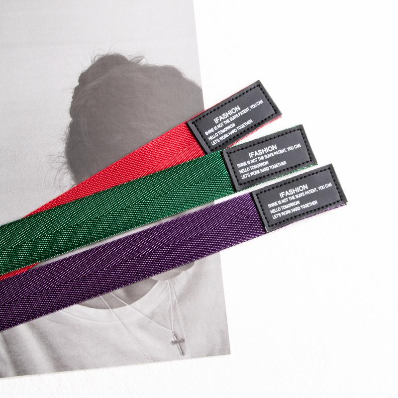 3.2cm Unisex Canvas Belt with Double D-ring Buckle - Trendy, Versatile Workwear Accessory