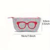 Durable, Chic Felt Glasses Pouch with Zipper Stylish Eyewear Storage Bag for Home Organization