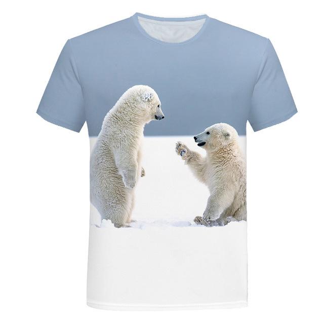 Men Fashion Short Sleeve 3d Print T Shirt Round Neck Summer Plus Size Tees