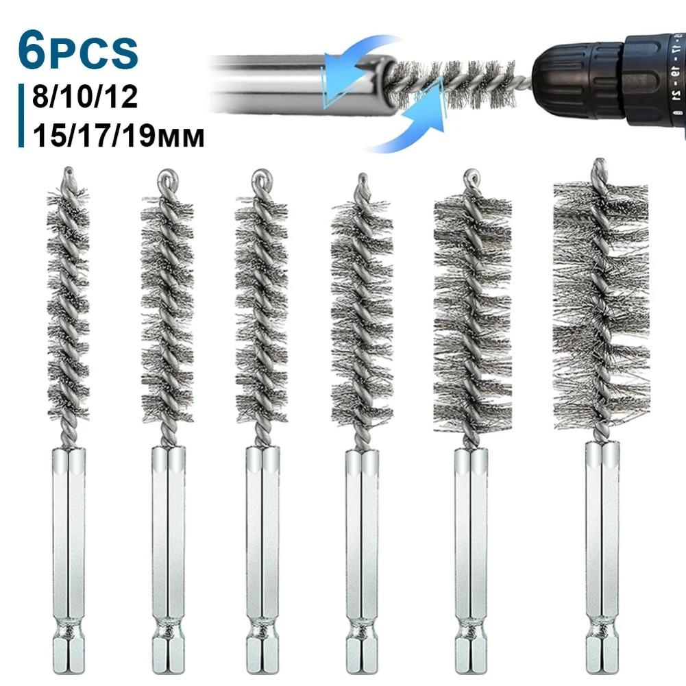 

6 Pieces Brush Set Rust Removal Tool Stainless Steel Brush