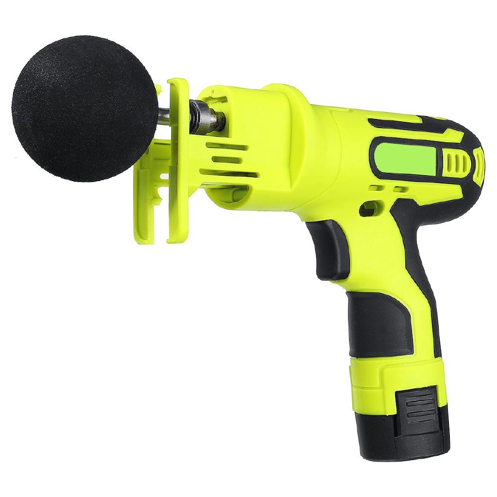 

Percussion Massage Gun Handheld Deep Muscle Massager 4 Heads Chiropractic Adjusting Electric Relaxing Massager Impulse Green no Child lock