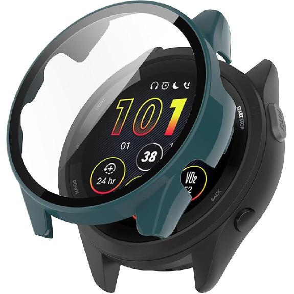 

Protective Case Intended for Garmin Forerunner 165/165 Music Screen Protector Hard PC Ultra-Thin Bumper Protector Cover Smartwatch Accessories зелёный