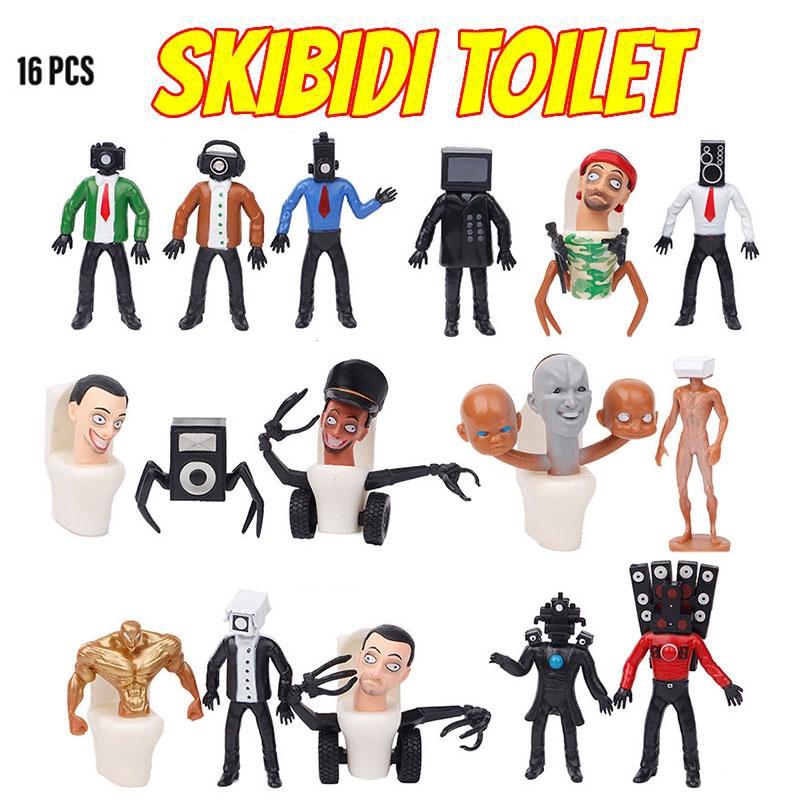 Skibidi Toilet Man PVC-Figuren-Set 16 Teile 6-10 cm Höhe