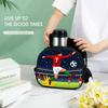 Football Shoulder Strap Circular Lunch Bag for Boy and Girls Best Gifts 2D Flat Cartoon School Bento Lunch Box Bag  for Children