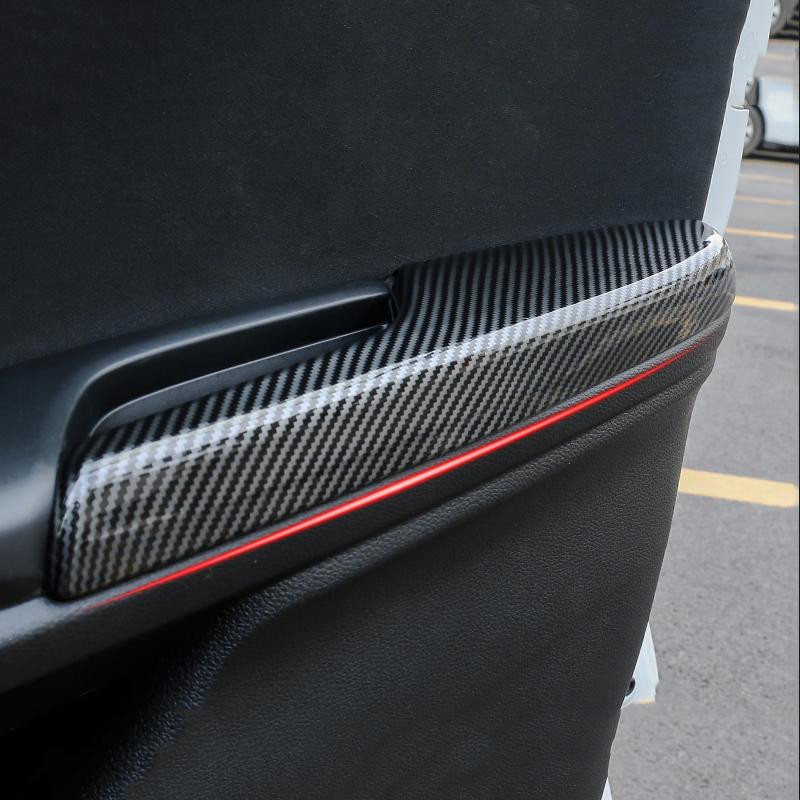ABS-Kohlefaser-Türarmlehnenschutzabdeckung mit Handdekorationsmodifikation für Honda Civic 10. 2016 2017 2018