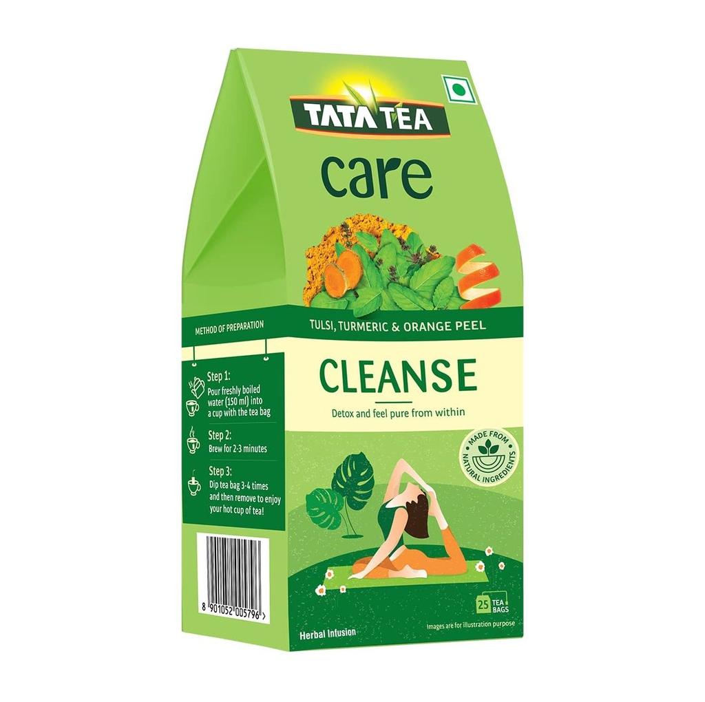 Zelený čaj pro čištění s Tulsi a Kurkumou (25 balení), Infuzní zelený čaj s tulsi, kurkumou, Tata Tea