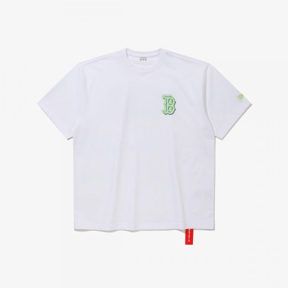 New Era BosTon Red Sox Neon T shirT World Series 15147510 WHITE/L