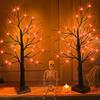 Orange And Purple Halloween Birch Tree Light Battery Operated Table Lamp Indoor Home Party Halloween Decorations Night light