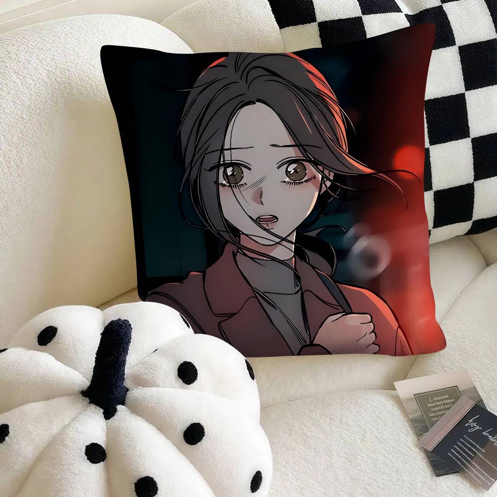 

Anime Tears On A Withered Flower Pillow Case Fashion Square Pillowcase Bedroom Sofa Room Ins Decoration Leisure 40x40 cm