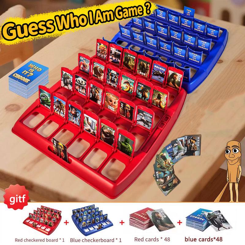 Guess Who I Am Game Italian Brainrot Card Game Classic Toy Tung Tung Sahur Tralarero Tralala Two-player Battle Puzzle Board Game