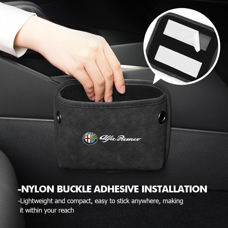 Car Door Hanging Bag Phone Storage Cup Holder Tidying Tool For Alfa Romeo Giulietta GT 159 147 156 Mito Brera Giulia Spider F1