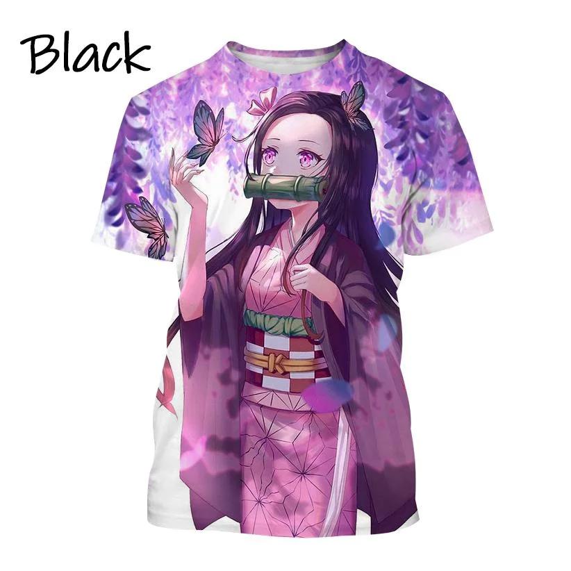 Nové Žhavé Anime Demon Slayer Kamado Nezuko Tričko s potiskem 3D Pánské/Dámské tričko Tričko s krátkým rukávem Street Harajuku Cosplay topy
