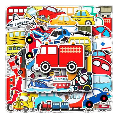 10/25/50 Stück Transport Aufkleber Cartoon Autos Flugzeuge für Geschenk Zimmer Lernen Wandaufkleber Reisegepäck Telefon Helm