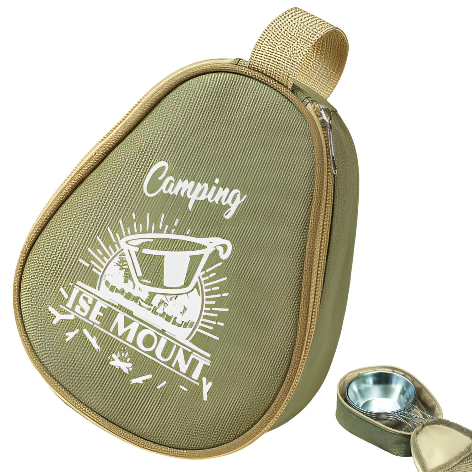 

Чехол для чашки Fogman Sierra, металлический, портативный, компактный, стильный, для кемпинга, высота (Хаки, 5,5 см)