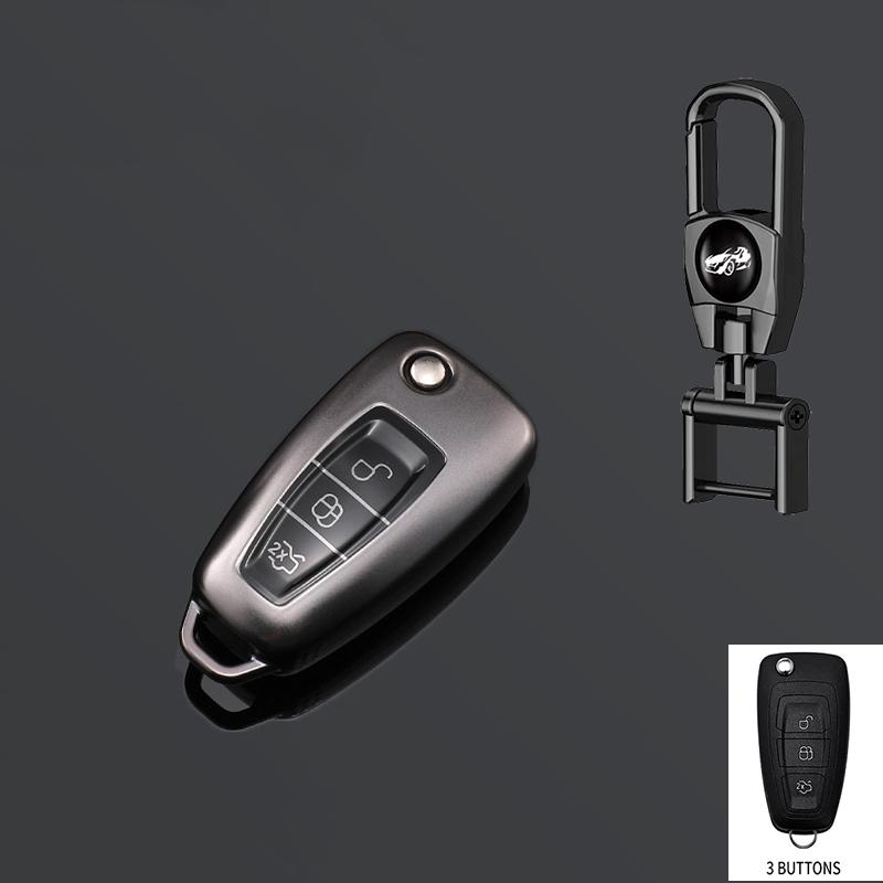 TPU Car Flip Key Case Cover Shell Fob For Ford Ranger C-Max S-Max Focus Galaxy Mondeo Transit Tourneo Custom MK3 MK4 Accessories