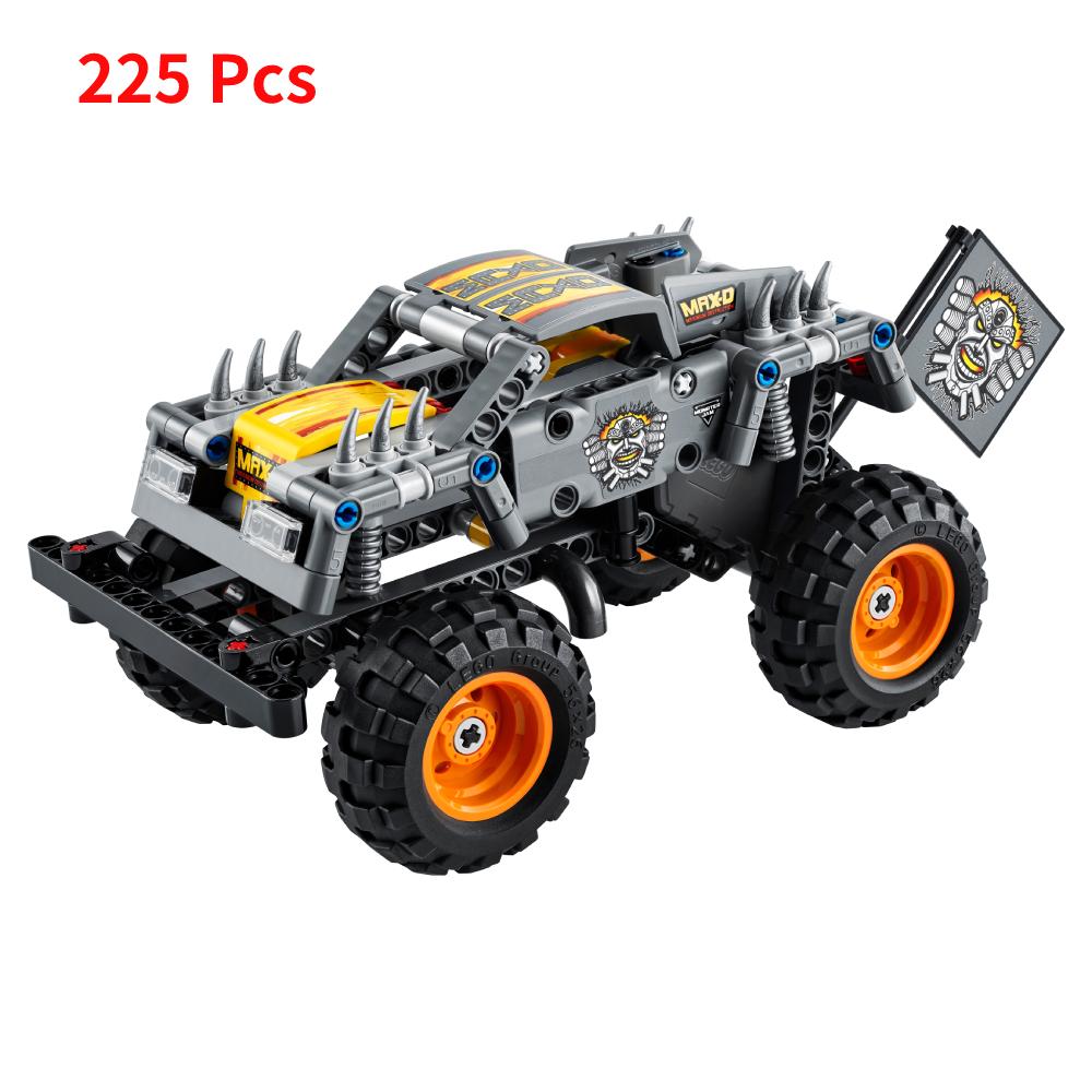 42118 Technic Monster Jam Grave Digger Fahrzeug Bausteine Set 2 in 1 Off Road Stunts Rückziehmotor Auto Spielzeug Weihnachtsgeschenke