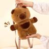 Large Capacity Capybara Plush Handbag Stuffed Cartoon Backpack Capybara Crossbody Bag  Unisex