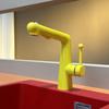 Adjustable Bronze Pink/Yellow Pull-out Bathroom Basin Faucet Splash-proof Rotating Cold And Hot Mixed Water Basin Faucet